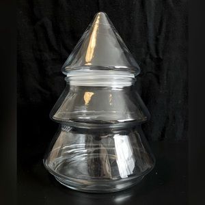 Vintage Glass Tree Cookies Jar